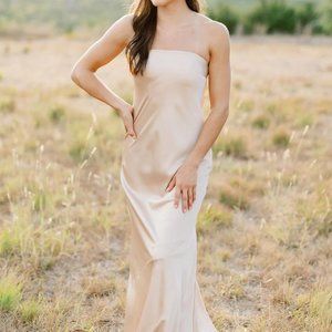 Revelry- Leo Satin Dress